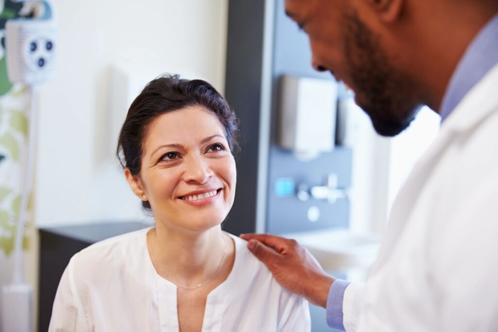 doctor treating a patient