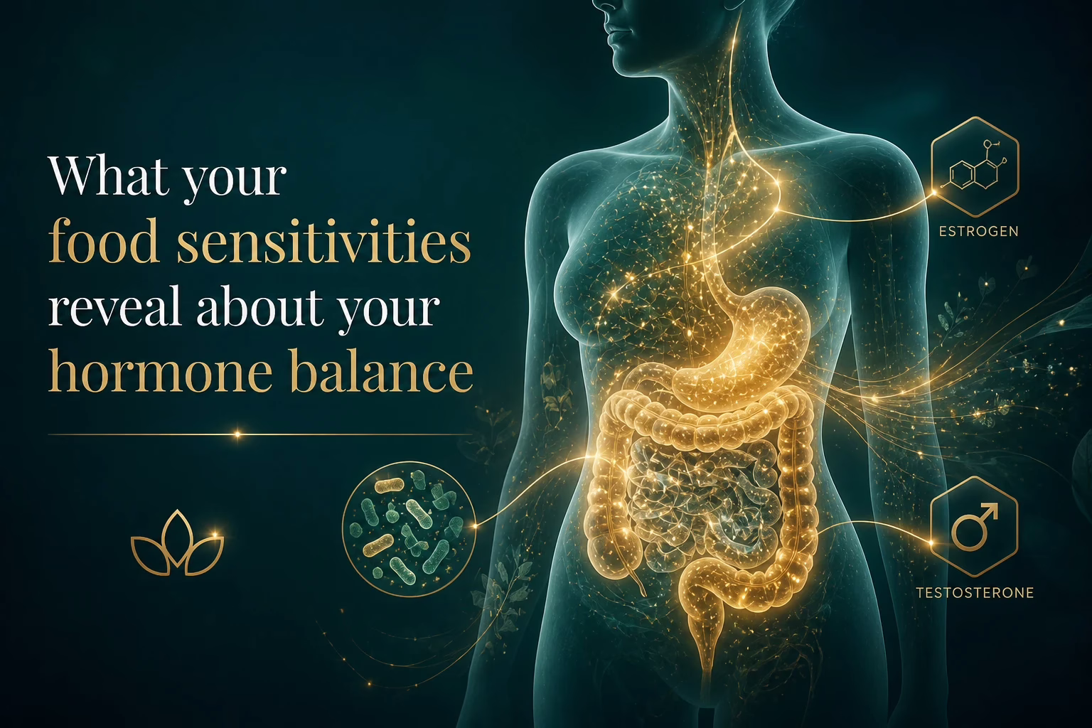 What your food sensitivities reveal about your hormone balance – gut microbiome and hormone connection visualization in Orlando functional medicine clinic