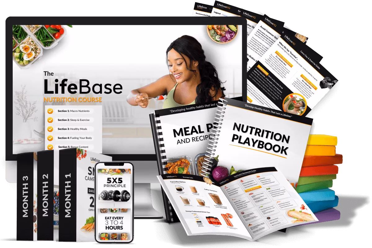 LifeBase nutrition education, recipe guides, meal-planning resources, and bonus materials